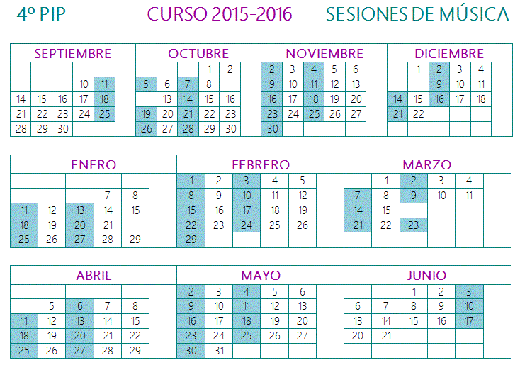 Sesiones de música (2015-2016)