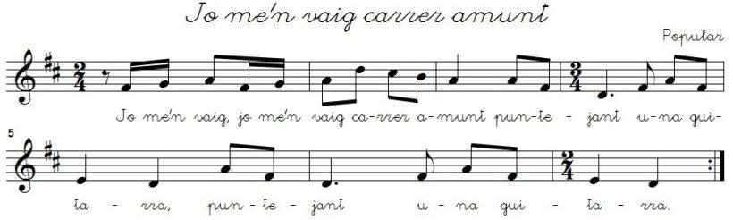 Jo me&lsquo;n vaig carrer amunt