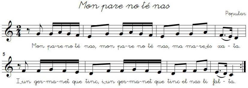 Mon pare no té nas